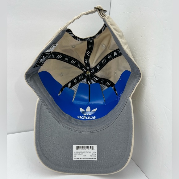 ADIDAS 100% COTTON KHAKI HAT/CAP, WITH BLACK LOGO EMBROIDERED, ADJ STRAP UNISEX - Picture 10 of 15
